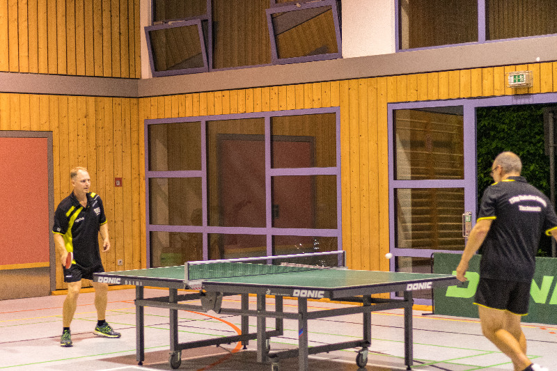 Üben für den nächsten Gegner: Jürgen Preuß und Reiner Stabel