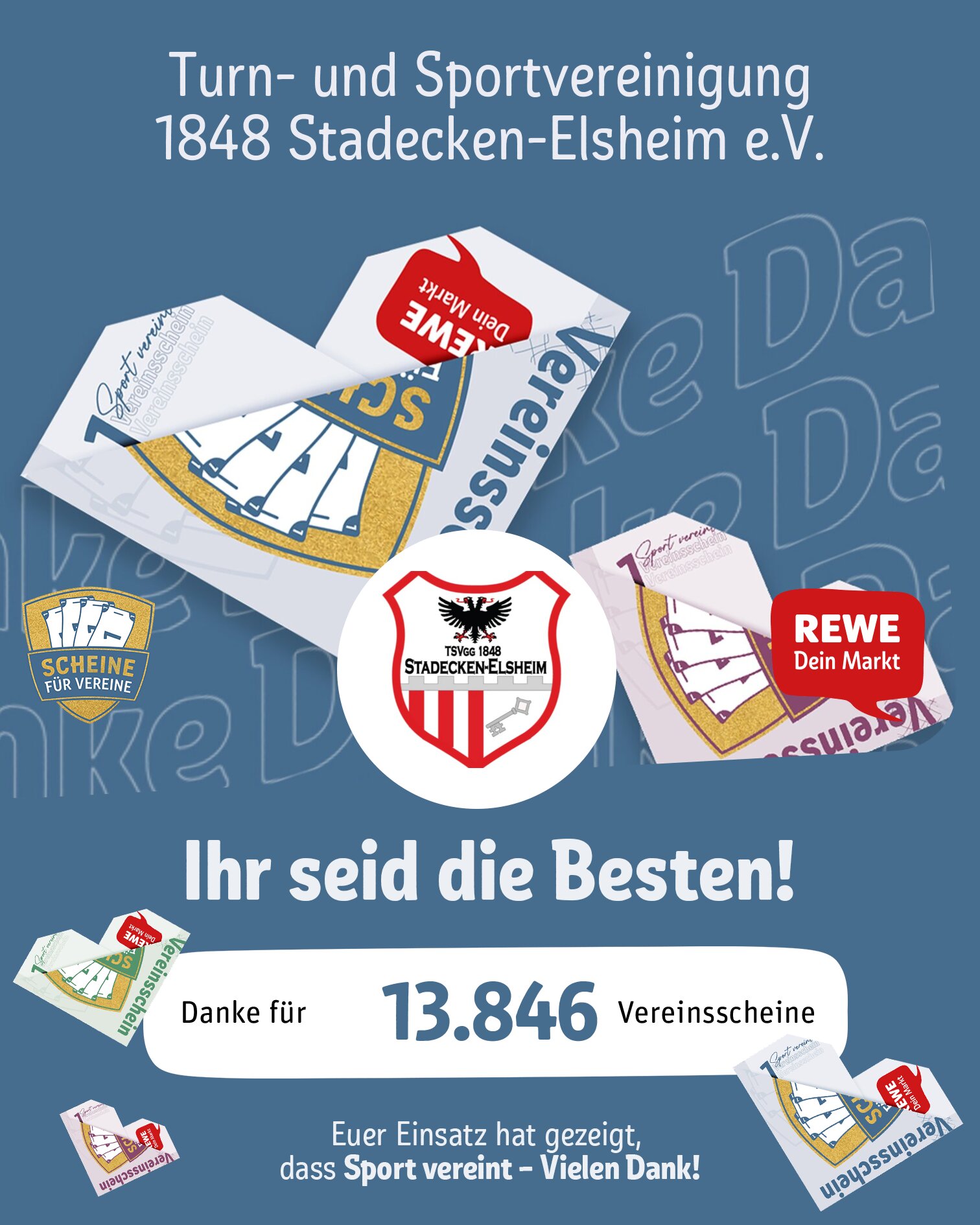 ScheineFuerVereine 2026 Danke Scheine Posting 4x5